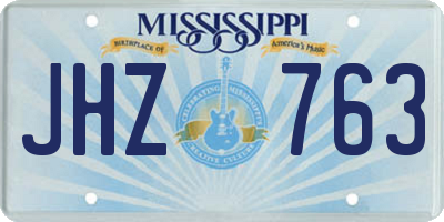 MS license plate JHZ763