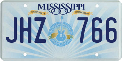 MS license plate JHZ766