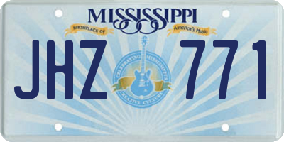 MS license plate JHZ771