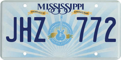 MS license plate JHZ772
