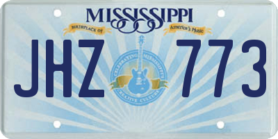 MS license plate JHZ773