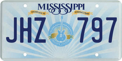 MS license plate JHZ797