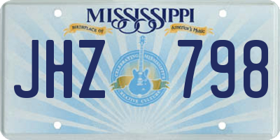 MS license plate JHZ798