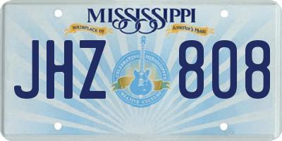 MS license plate JHZ808