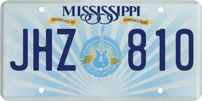 MS license plate JHZ810
