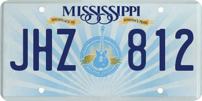 MS license plate JHZ812