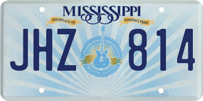 MS license plate JHZ814