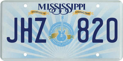 MS license plate JHZ820