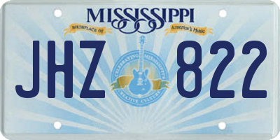 MS license plate JHZ822