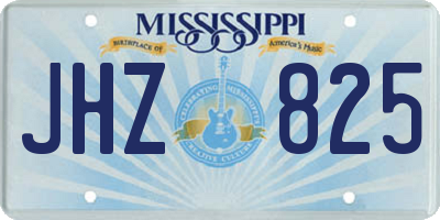 MS license plate JHZ825