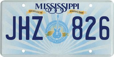 MS license plate JHZ826