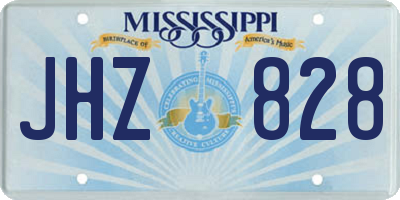 MS license plate JHZ828