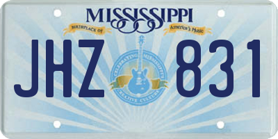 MS license plate JHZ831