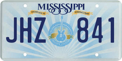 MS license plate JHZ841