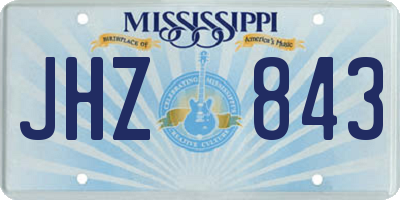 MS license plate JHZ843