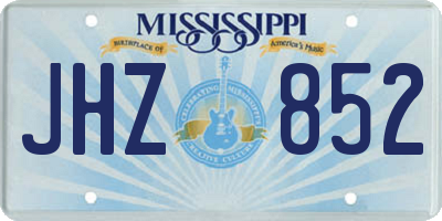 MS license plate JHZ852