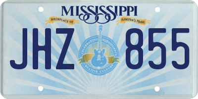 MS license plate JHZ855