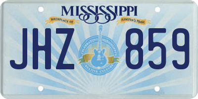 MS license plate JHZ859