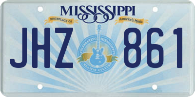 MS license plate JHZ861