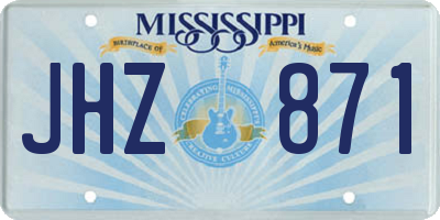 MS license plate JHZ871
