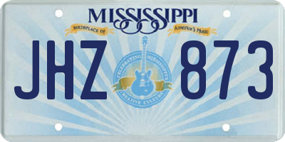 MS license plate JHZ873