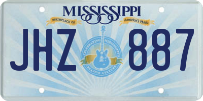 MS license plate JHZ887
