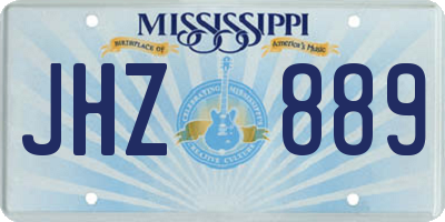 MS license plate JHZ889