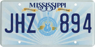 MS license plate JHZ894