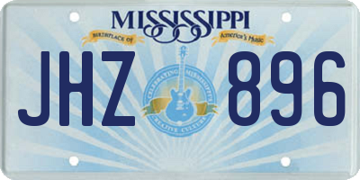 MS license plate JHZ896