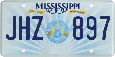 MS license plate JHZ897