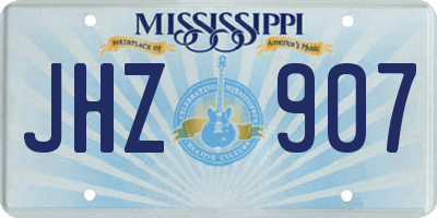 MS license plate JHZ907