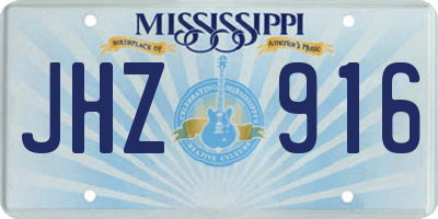 MS license plate JHZ916
