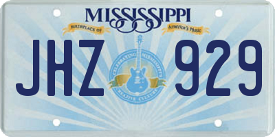 MS license plate JHZ929