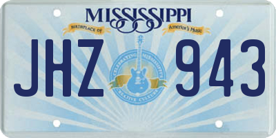 MS license plate JHZ943