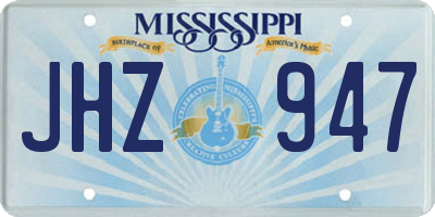 MS license plate JHZ947