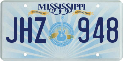 MS license plate JHZ948