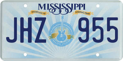 MS license plate JHZ955