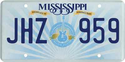 MS license plate JHZ959