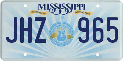 MS license plate JHZ965