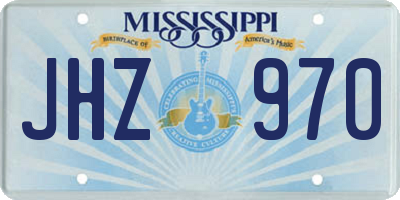 MS license plate JHZ970