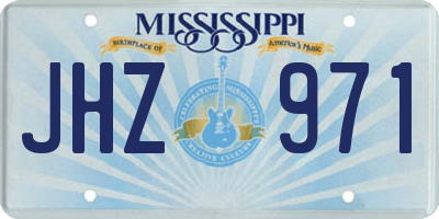 MS license plate JHZ971