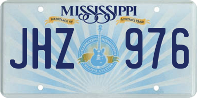 MS license plate JHZ976