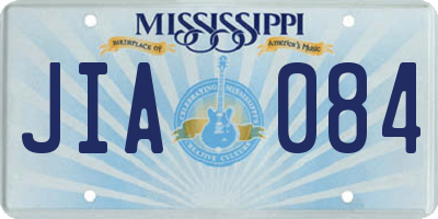 MS license plate JIA084