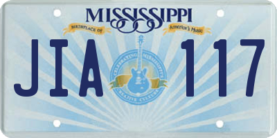 MS license plate JIA117