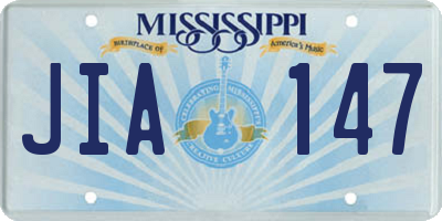 MS license plate JIA147