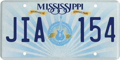 MS license plate JIA154