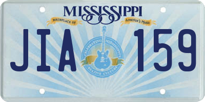 MS license plate JIA159
