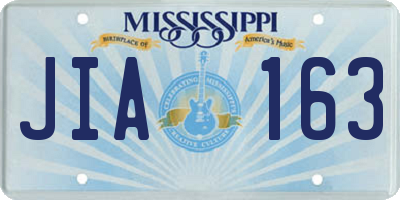 MS license plate JIA163
