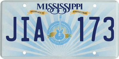 MS license plate JIA173