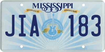 MS license plate JIA183